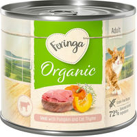 Produktbild von Feringa Bio Katzenfutter Kalb mit Kürbis und Katzengamander 6 x 200 g - 6 x 200 g