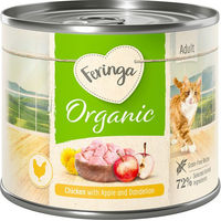 Produktbild von Feringa Bio Katzenmenü Huhn mit Apfel und Löwenzahn 6 x 200 g - 6 x 200 g