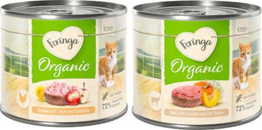 Produktbild von Feringa Bio Kitten Nassfutter Gemischtes Paket 12 x 200 g - 12 x 200 g