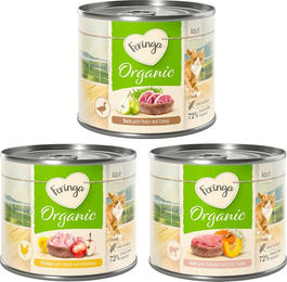 Feringa Bio Menü Sparpaket Katzenfutter mit Huhn, Ente und Kalb 12 x 200 g – Bild 1 von 1