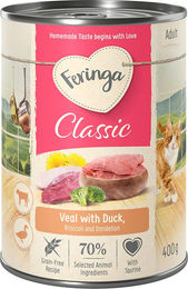 Produktbild von Feringa Classic Meat Menü Ente und Kalb Getreidefrei für Katzen 6 x 400 g - 6 x 400 g