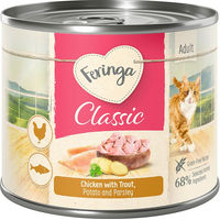 Produktbild von Feringa Classic Meat Menü Katzenfutter Forelle und Huhn getreidefrei 6 x 200 g - 6 x 200 g