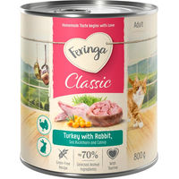 Produktbild von Feringa Classic Meat Menü Katzenfutter Kaninchen & Truthahn getreidefrei 6 x 800 g - 6 x 800 g
