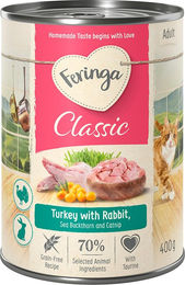 Produktbild von Feringa Classic Meat Menü Katzenfutter Kaninchen und Truthahn getreidefrei 6 x 400 g - 6 x 400 g