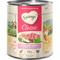 Produktbild von Feringa Classic Meat Menü Katzenfutter Lachs und Pute getreidefrei 6 x 800 g - 6 x 800 g