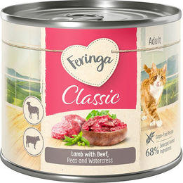 Produktbild von Feringa Classic Meat Menü Katzenfutter Lamm Rind Fisch getreidefrei 6 x 200 g - 6 x 200 g