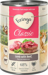 Produktbild von Feringa Classic Meat Menü Katzenfutter Lamm und Rind getreidefrei 6 x 400 g - 6 x 400 g