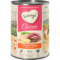Produktbild von Feringa Classic Meat Menü Katzenfutter Rind und Geflügel getreidefrei 6 x 400 g - 6 x 400 g