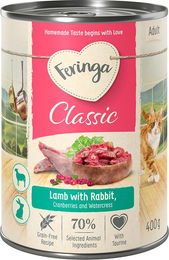 Produktbild von Feringa Classic Meat Menü Lamm und Kaninchen Getreidefrei 6 x 400 g - 6 x 400 g