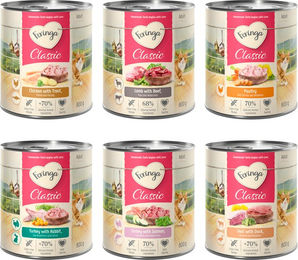 Produktbild von Feringa Classic Meat Menü Probiermix für Katzen 6 Sorten getreidefrei 6 x 800 g - 6 x 800 g