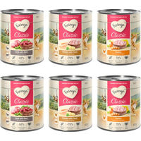 Produktbild von Feringa Classic Meat Probiermix für Katzen Getreidefrei 6 x 800 g Geflügel Lamm Kaninchen Huhn und Forelle - 6 x 800 g