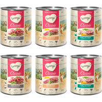 Produktbild von Feringa Classic Meat Probiermix Katzenfutter Getreidefrei 6 x 800 g Mixpaket mit Kaninchen Truthahn Lamm Rind Ente und Kalb - 6 x 800 g