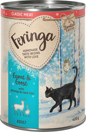 Produktbild von Feringa Classic Meat Wintermenü Katzenfutter Wild und Gans getreidefrei 24 x 400 g - 24 x 400 g