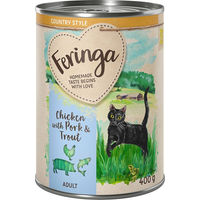 Produktbild von Feringa Country Style Menü Katzenfutter Huhn Forelle Schwein getreidefrei mit hohem Fleischanteil 6 x 400 g - 6 x 400 g