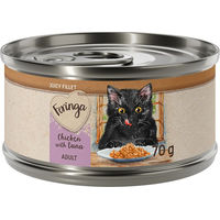 Produktbild von Feringa Juicy Fillet Katzen Nassfutter Huhn mit Thunfisch für erwachsene Katzen getreidefrei glutenfrei 12 x 70 g - 12 x 70 g