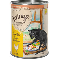 Produktbild von Feringa Selected Recipes Katzen Nassfutter Adult Cheddar Pesto Huhn Getreidefrei Monoprotein 6 x 400 g - 6 x 400 g