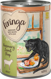 Produktbild von Feringa Selected Recipes Katzen Nassfutter Adult Lamm in Sauce Getreidefrei Monoprotein 6 x 400 g - 6 x 400 g
