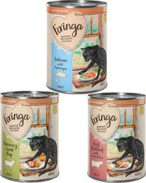 Produktbild von Feringa Selected Recipes Katzen Nassfutter Adult Mixpaket Lamm Rind Lachs Getreidefrei Monoprotein 6 x 400 g - 6 x 400 g