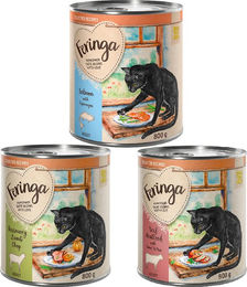 Produktbild von Feringa Selected Recipes Katzen Nassfutter Adult Mixpaket Lamm Rind Lachs Getreidefrei Monoprotein 6 x 800 g - 6 x 800 g