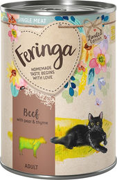 Produktbild von Feringa Single Meat Frühlingsmenü Rind mit Birne Getreidefrei Monoprotein 12 x 410 g - 12 x 410 g