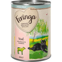 Produktbild von Feringa Single Meat Menü Katzenfutter Kalb mit Brokkoli und Löwenzahn getreidefrei 6 x 410 g - 6 x 410 g