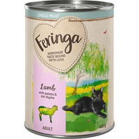 Produktbild von Feringa Single Meat Menü Katzenfutter Lamm mit Kartoffel und Katzengamander getreidefrei 6 x 410 g - 6 x 410 g