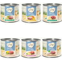 Produktbild von Feringa Single Meat Menü Mixpaket für Katzen 12 x 200 g getreidefrei und monoprotein mit Huhn, Kaninchen, Lamm, Kalb, Ente und Lachs - 12 x 200 g
