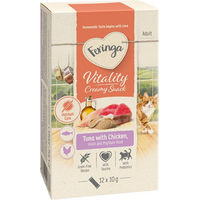Produktbild von Feringa Vitality Creamy Snacks Katzen Creme Paste Thunfisch mit Huhn 12 x 10 g