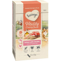 Produktbild von Feringa Vitality Creamy Snacks Lachs mit Huhn für Katzen 12 x 10 g