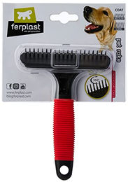 Ferplast 2-in-1 Kamm für Hunde und Katzen mit rotierenden Anti-Irritationszähnen und rutschfestem Griff - 1 Stk. – Bild 1 von 4