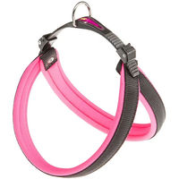 Produktbild von Ferplast Agila Fluo Hundegeschirr aus Nylon in Pink mit weicher Polsterung 42-70 cm