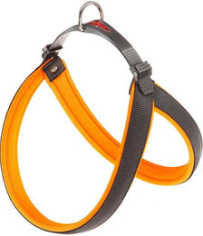 Ferplast Agila Fluo Hundegeschirr für mittelgroße Hunde in Orange mit weicher Polsterung und Schnellverschluss – Bild 1 von 3