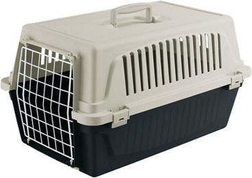 Ferplast Atlas 20 Transportbox für Katzen und kleine Hunde Schwarz 37 x 58 x 32 cm aus Kunststoff – Bild 1 von 3