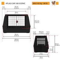 Produktbild von Ferplast Atlas CAR 100 Scenic Hundebox für das Auto mit extra Belüftung und Doppelschiebeöffnung für große Rassen bis 40 kg