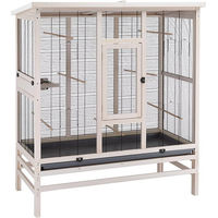 Produktbild von Ferplast Bella Casa Vogelvoliere aus Holz für Wellensittiche Größe L 131,5 x 67 x 153 cm