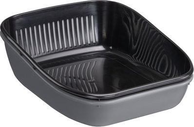 Ferplast Birba Sanitized Katzentoilette mit Siebsystem und antibakteriellem Schutz in Grau/Schwarz – Bild 1 von 8