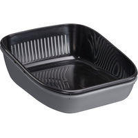 Produktbild von Ferplast Birba Sanitized Katzentoilette mit Siebsystem und antibakteriellem Schutz in Grau/Schwarz