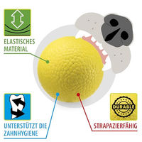 Produktbild von Ferplast Chewa Boing Hundespielzeug Ball aus Gummi Gelb Mittel
