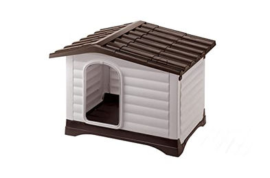 Ferplast DOGVILLA 70 Hundehütte aus Kunststoff für kleine Hunde mit Entwässerungssystem und Belüftungsgitter 73 x 59 x 53 cm – Bild 1 von 3