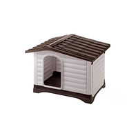Produktbild von Ferplast DOGVILLA 70 Hundehütte aus Kunststoff für kleine Hunde mit Entwässerungssystem und Belüftungsgitter 73 x 59 x 53 cm