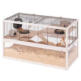Ferplast Domster Hamsterkäfig für Hamster und Mäuse aus Holz und Metall mit 3 Ebenen, 100 x 50 x 61 cm – Bild 1 von 11