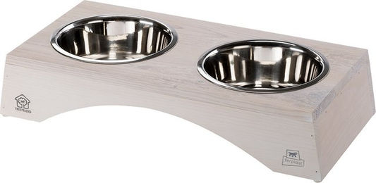 Produktbild von Ferplast Doppelnapf Legno aus Holz mit 2 x 1,2 l Volumen - 1,2 l