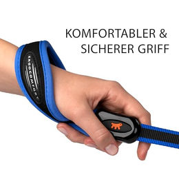 Ferplast ERGOCOMFORT Hundeleine aus Nylon mit ergonomischem Griff in Blau, 120 cm – Bild 1 von 3