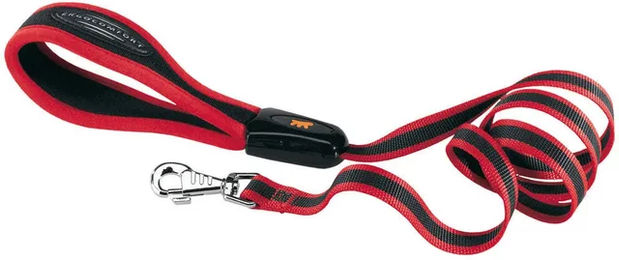 Ferplast ErgoComfort Hundeleine aus Nylon mit ergonomischem Griff in Rot, 120 cm x 1,5 cm - 120 cm – Bild 1 von 6