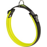Produktbild von Ferplast Ergofluo Hundehalsband aus Nylon mit Polsterung und Mikroregulationsverschluss C25/60 für Riesenrassen in Grün Gelb