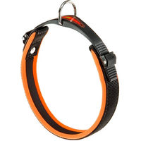 Produktbild von Ferplast Ergofluo Hundehalsband aus Nylon mit Polsterung und Mikroregulationsverschluss C25/60 Schwarz Orange