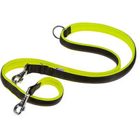 Produktbild von Ferplast Ergofluo Hundeleine aus Nylon mit ergonomisch gepolstertem Griff für mittelgroße Hunde Gelb 200 cm