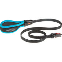 Produktbild von Ferplast Ergofluo Matic Hundeleine aus Nylon mit ergonomischem Griff für große Hunde Blau 120 cm