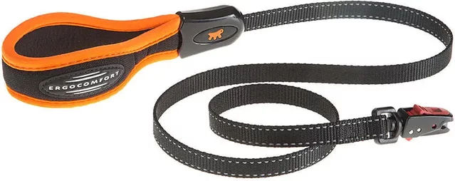 Ferplast Ergofluo Matic Rollleine für Hunde aus Nylon in Orange Schwarz 120 cm – Bild 1 von 1
