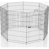 Produktbild von Ferplast Freerun Kleintiergehege aus Edelstahl für Kaninchen und Meerschweinchen Größe M Durchmesser 140 cm
